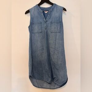 Merona Blue Sleeveless Denim Tunic